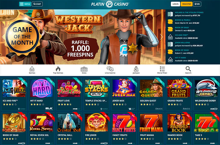 Online Casino Spiele | Platincasino
